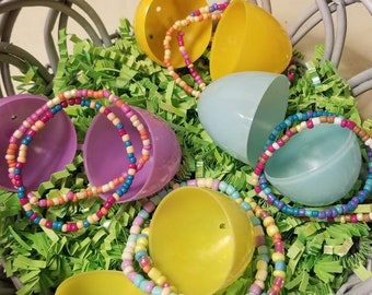 Mystery Easter Eggs, Surprise Bracelet Pack, Beaded Bracelets, Easter Basket Stuffer, Bracelets for Her, Bracelets for Kids, Custom Bracelet