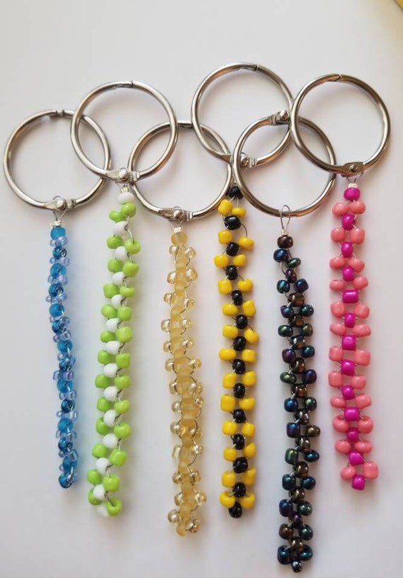 Beaded Unique Key Chains Beaded Key Chain Unique Key Chain Etsy