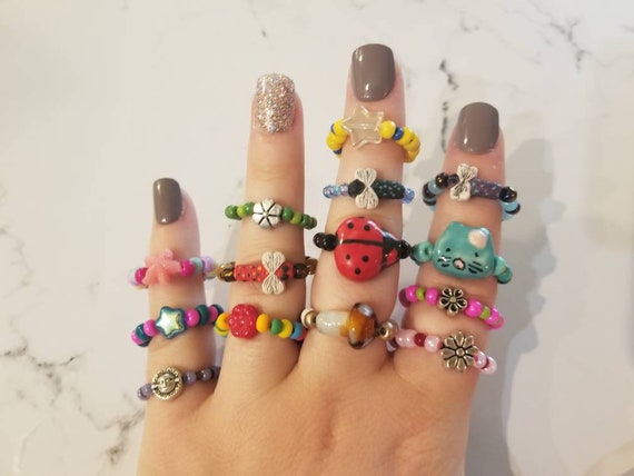 Handmade Polymer Clay Simple Rounded Stackable Rings Colourful and Funky,  Various Colours, Made to Order, Stacking Rings - Etsy