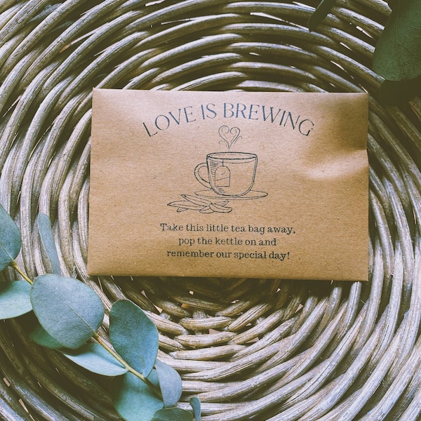 Favores de boda de té / Bolsitas de té de regalo de boda / regalo de té / Regalos de boda