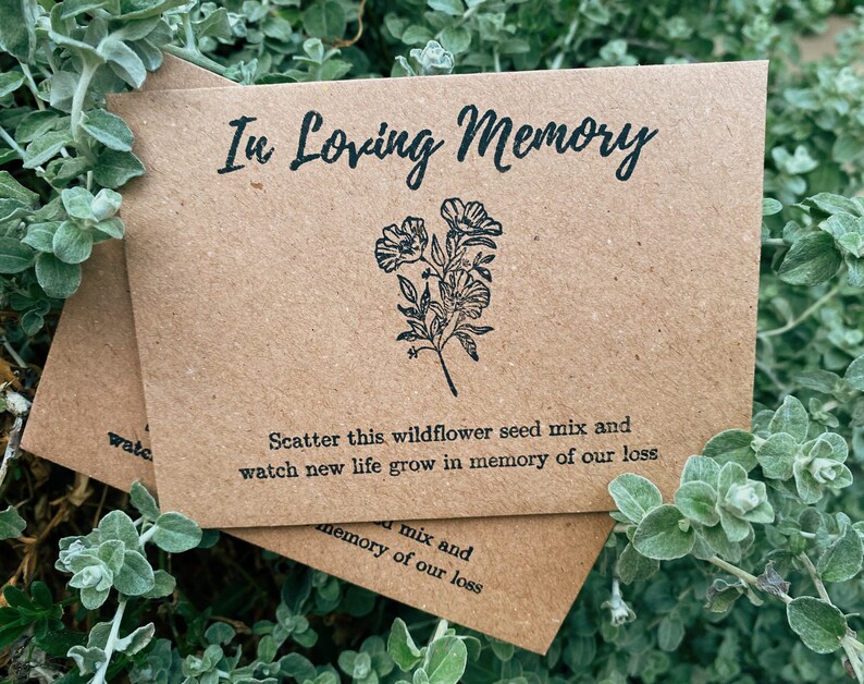 Funeral Wildflower Seed Favours Memorial Favours Funeral Etsy