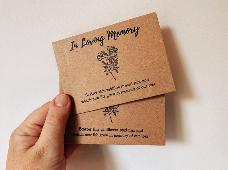 Funeral Wildflower Seed Favours Memorial Favours Funeral Etsy