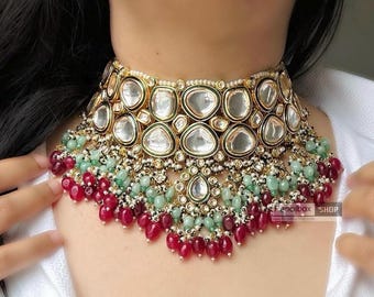 Indian bridal set,Bridal Kundan indian necklace set with earring,kundan jewelry set ,indian jewelry,Bridal set,full bridal set,wedding set
