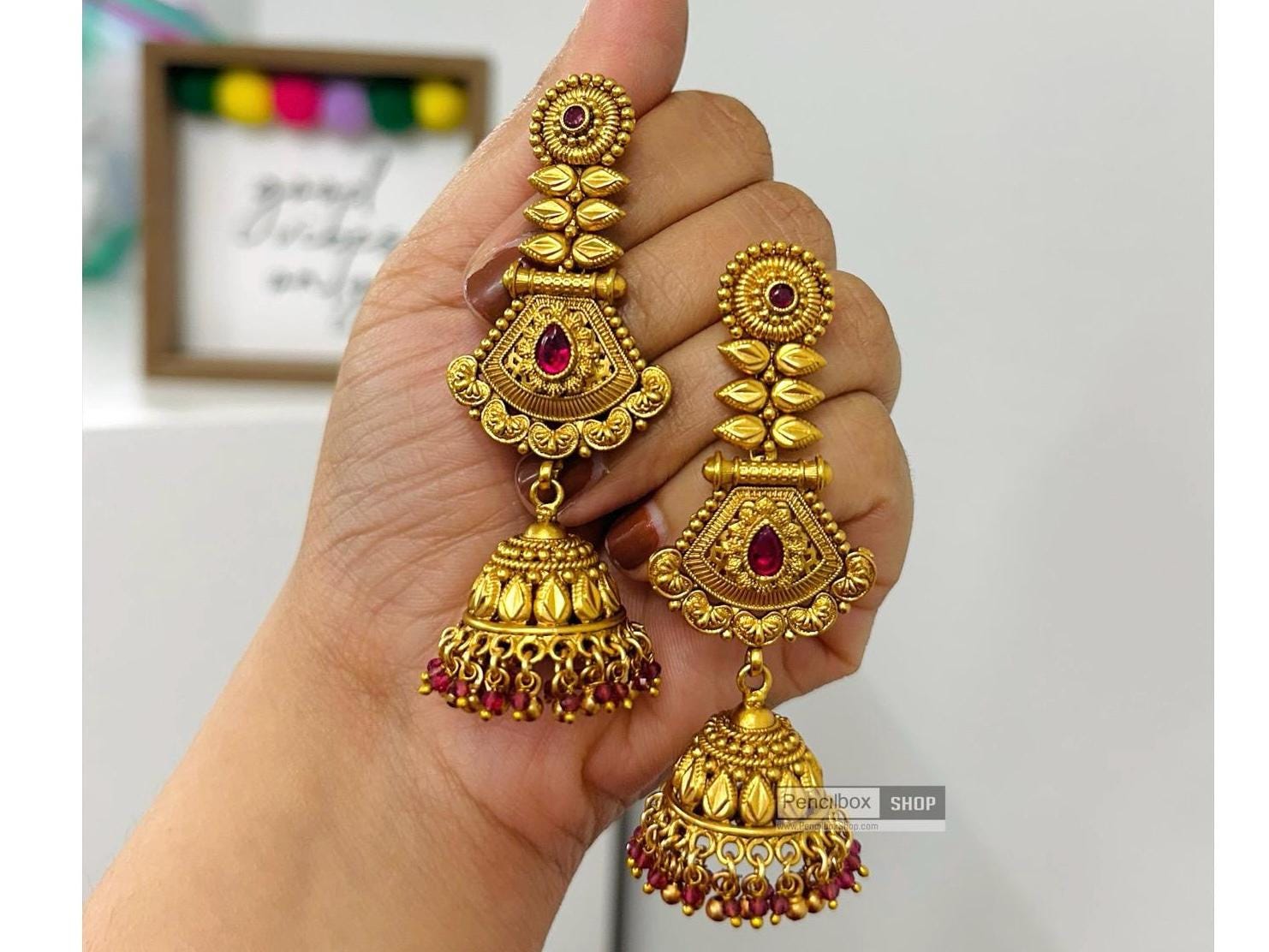 Jewellery Latest Jhumka Designs In Gold 2018 Rajputi Earrings