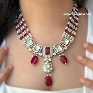 CLEARANCE-Indian jewelry,uncut kundan diamond Necklace,Statement Necklace,Elegant Jewelry,desi jewelry,Indian Jewelry,CZ Necklace