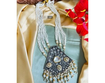 Garba jewelry,indian jewelery,oxidised jewelry,silver necklace set,oxidised necklace set,navratri jewelry,Indian jewelry set