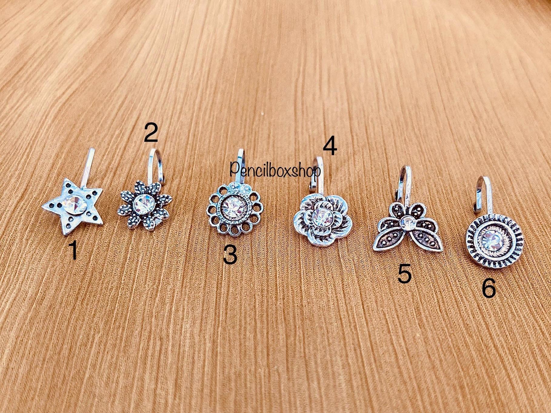 Silver nosepins discount