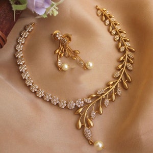 Temple Necklace Set | Temple jewelry | Indian jewelry|Dainty Jewelry |Statement jewelry / gold necklace/ one gram jewelry /south Indian