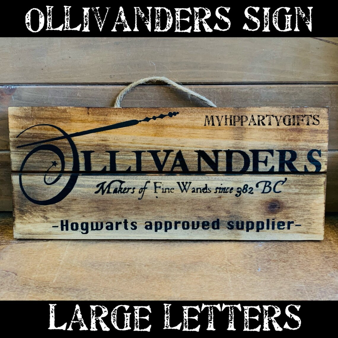 Harry Potter Inspired Ollivanders Wood Sign Harry Potter | Etsy