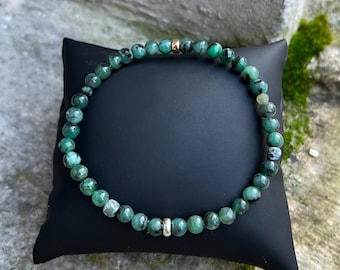 Genuine Colombian Emerald Jewelry / Emerald Bracelet/ Men's Jewelry / Women's Jewelry/ May Birthstone / 40 Years of Marriage