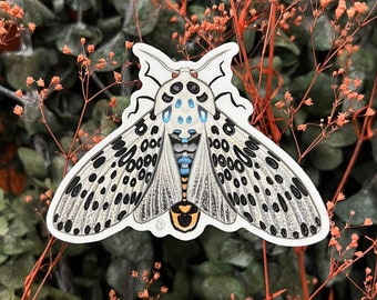 Vinyl Giant Leopard Moth Sticker, digital painting, digital art sticker, stickers, insect sticker, bug sticker, entomology, moth art