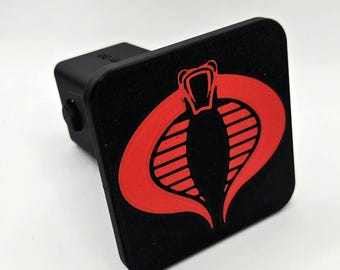 Trailer Hitch Receiver Cover, 3D Printed Trailer Hitch, Cobra design