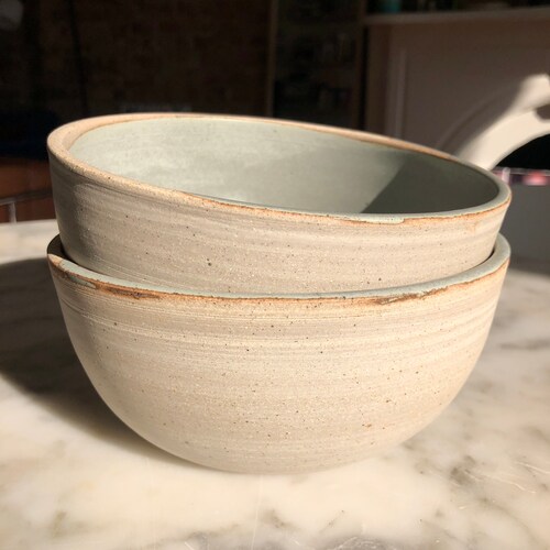 Blue Ceramic Soup Bowl Etsy