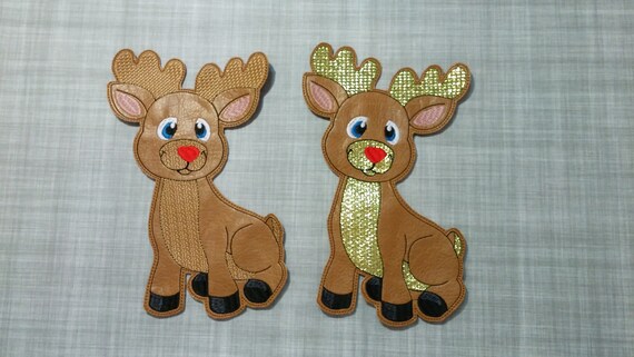 Red Nosed Reindeer Garden Spike Christmas Decoration Etsy