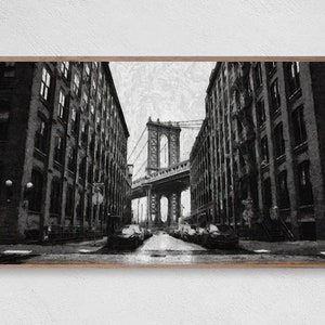 Winter in New York Wall Art - New York Snow Printable Poster - Aesthetic Room Decor - Snowy New York Wall Art - Descarga digital - Navidad