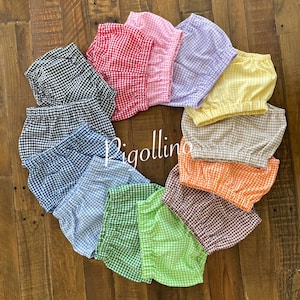 Gingham shorts bloomers for babies and children - Unisex