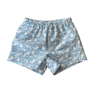 Shorts de tiburón para niños / Talla recién nacido a 7 años / Largo corto