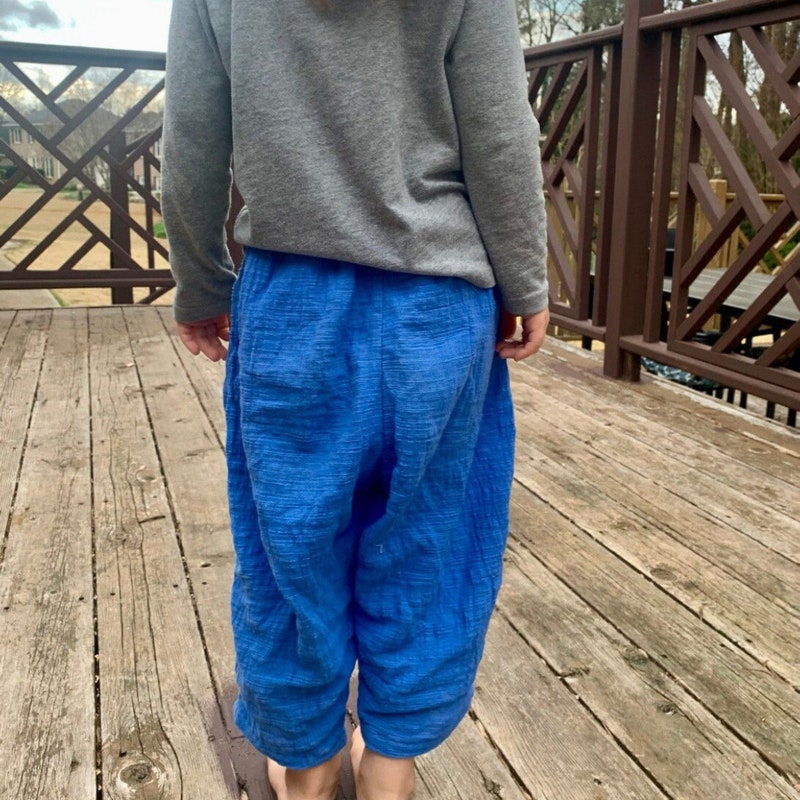 KIDS DROP CROTCH HAREM PANT 12-14 SEAHORSE SONNET