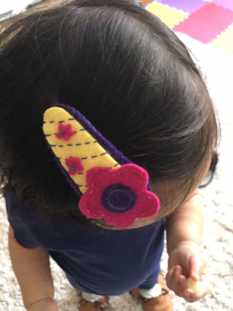 Hair Clip For Girls Felt Hair Clip Hair Accessories Etsy