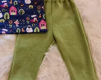 Fleecebroek in effen kleuren voor kinderen, Fleece joggingbroek, Unisex