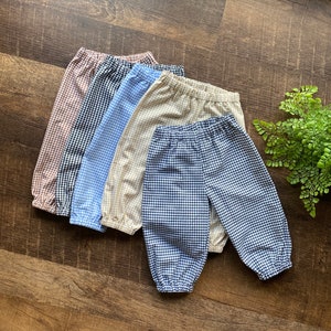 Gingham bubble pants for children / Size newborn to 10 years old