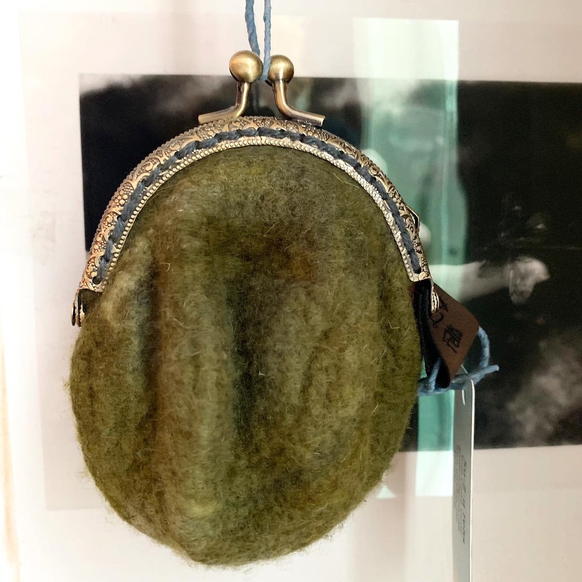 Felted Coin Purse With Kiss Clasp Etsy