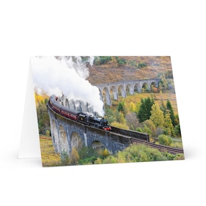 Viadotto di Glenfinnan e locomotiva a vapore "The Jacobite" - Biglietto d'auguri