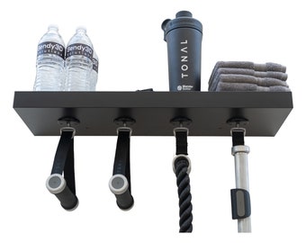 24” Black Tonal Accessory Shelf - Mounts attached by us - All you need to do is hang it on the wall