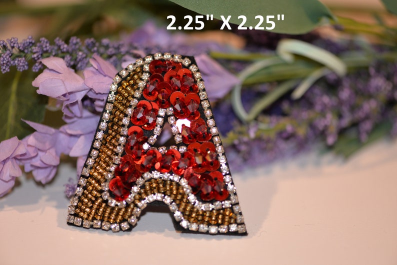 size 2 good for brooch sew-on decoration handmade hairpin Embroidered beaded patch letters fruits