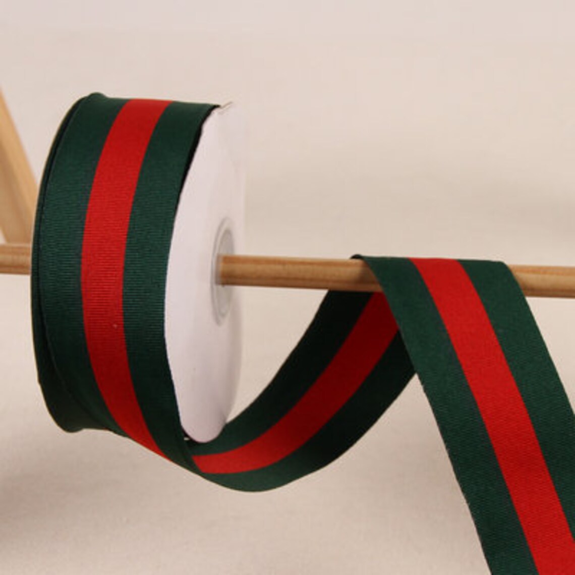 2 yards Gucci inspired green and red striped grosgrain ribbon Etsy