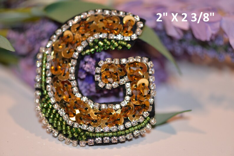 size 2 good for brooch sew-on decoration handmade hairpin Embroidered beaded patch letters fruits