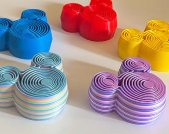 Micky Fidget Spielzeug: Rot, Gelb, Blau, Lila Cotton Candy Farben