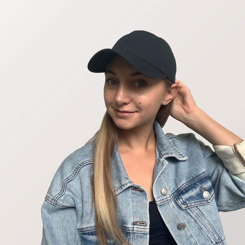 Hat for Small Heads Women's Small-fit Navy Blue image 2