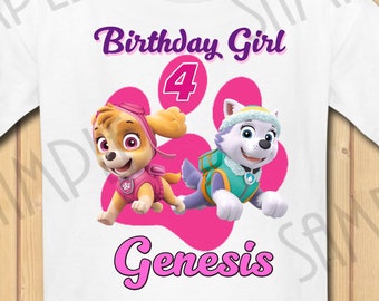 Download Paw patrol birthday shirt svg | Etsy
