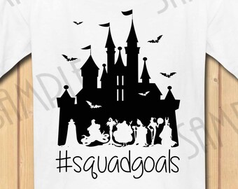 Download Disney Princess Castle Hashtag Squadgoals Svg Instant Download Custom Birthday Party Shirt Iron On Transfer Printable Disney Trip Cut File Girls Clothing Graphic Tees