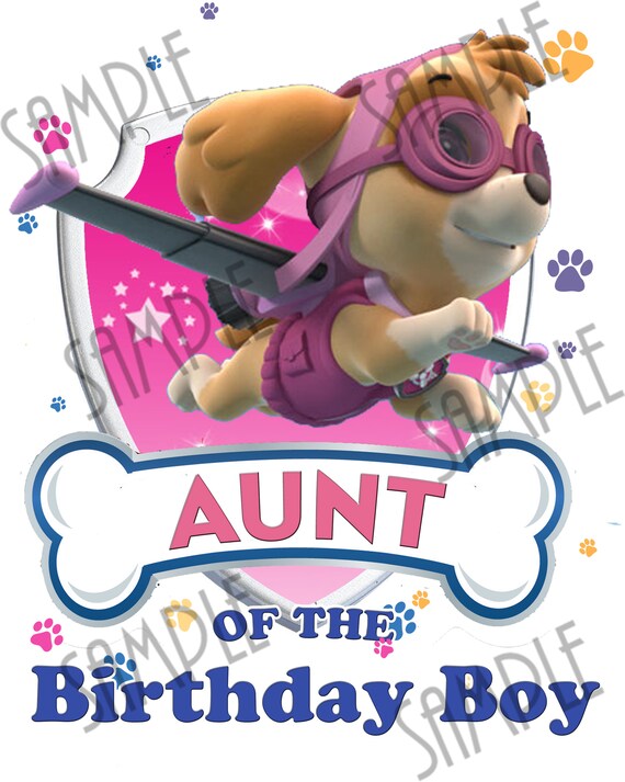 Download Free Paw Patrol Skye Flying Aunt Of The Birthday Boy Instant Etsy SVG Cut Files