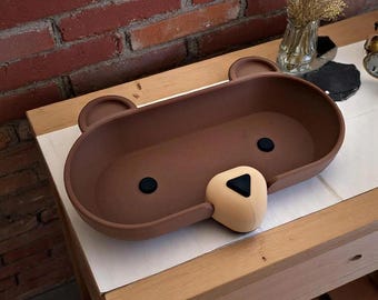 Bear Eyeglass Tray - 3D Printed Glasses Holder