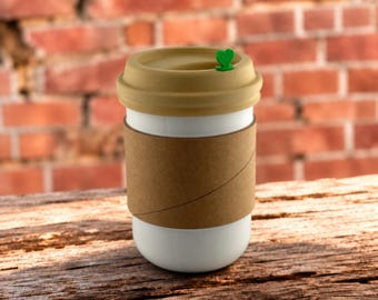 Coffee Cup Decorative Container with Removable Lid | Coffee Splash, Whipped Cream or Classic Lid Design