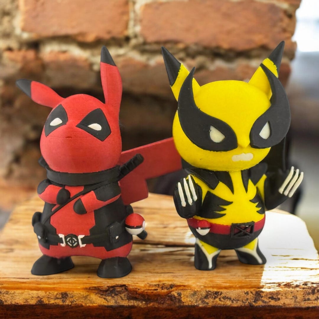 Pikapool Wolviechu Gift Combo Deadpool and Wolverine X Pikachu