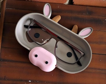 Cow Eyeglass Tray - 3D Printed Animal Glasses Holder