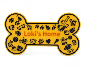 Custom Dog House Name Plate - Personalized Bone Sign