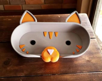 3D Printed Cat Eyeglass Holder – Adorable Animal Nightstand Organizer