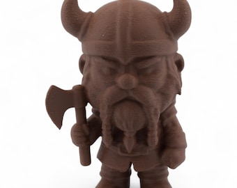 Chibi Viking Figurine: 3D Printed Nordic Warrior - Bjorn the Brave