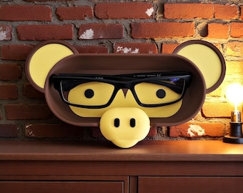 Monkey Eyeglass Tray - 3D Printed Animal Glasses Holder