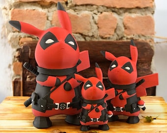 PikaPool 3D Printed Figurine - Pikachu Meets Deadpool