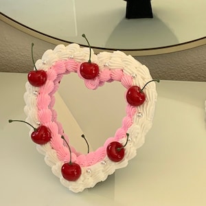 White & Pink Cake Mirror