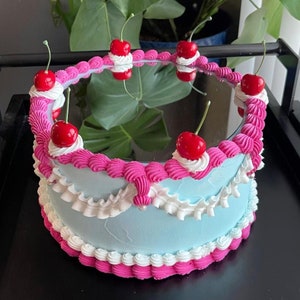 Cherry Blue Mirror Cake