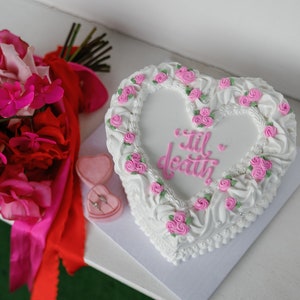 Vintage Heart Wedding Cake