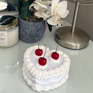 Heart Cake Jewelry Box: White Buttercream Y2K Accessory Holder