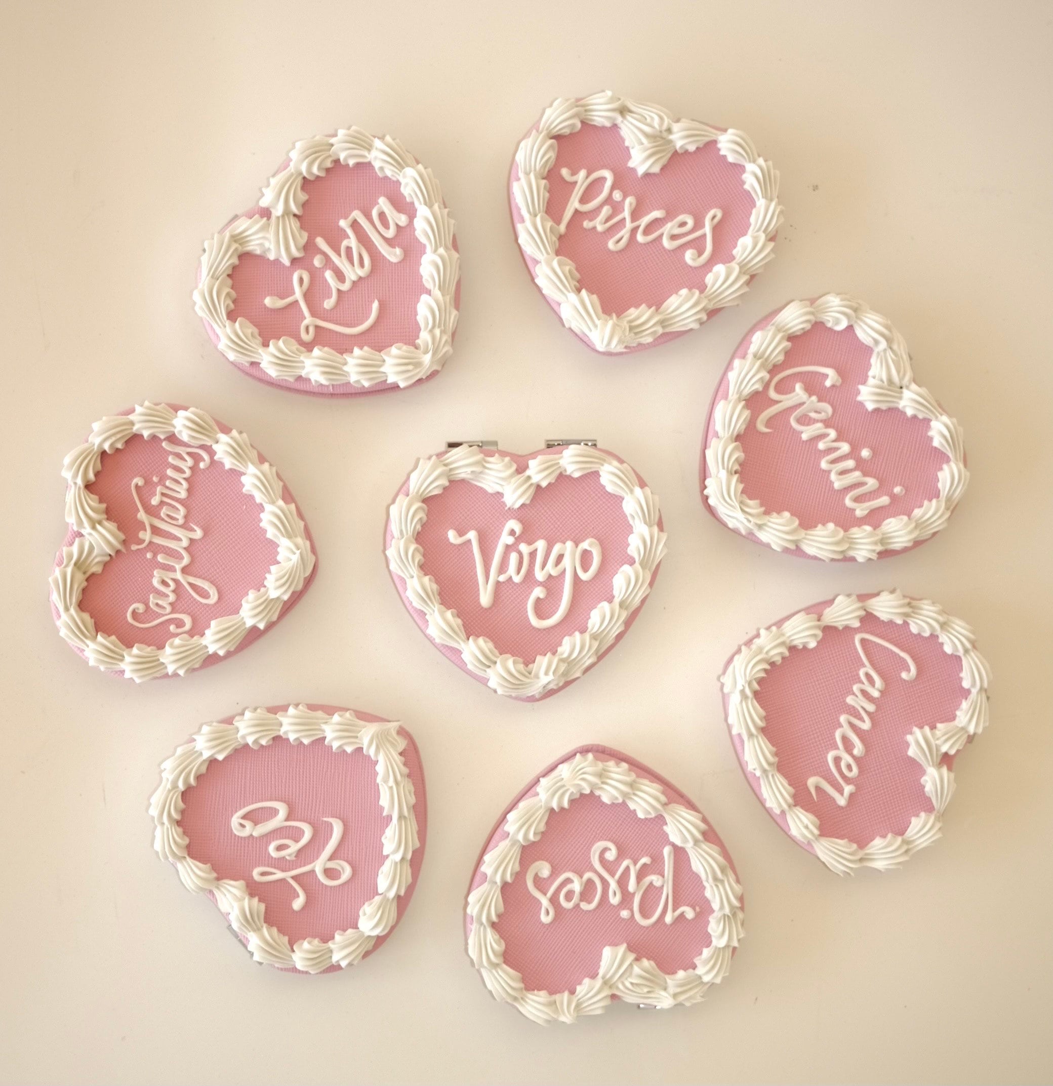 Custom Heart Shaped Compact Cake Mirror
